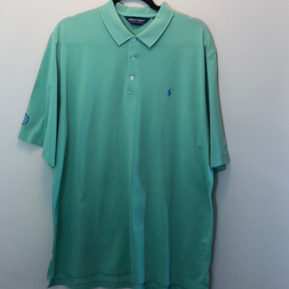 Polo by RL Lt Green Golf Shirt Lt Blue Pony XL - Picture 2 of 8